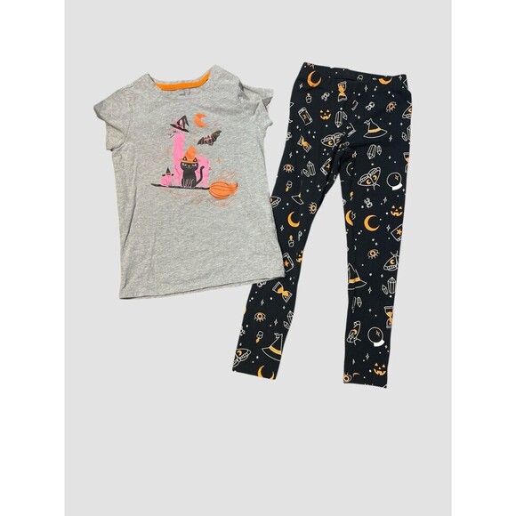 Cat & Jack Other - Girls Small Halloween Set Cat & Jack Top And Leggings Kids 6/6x